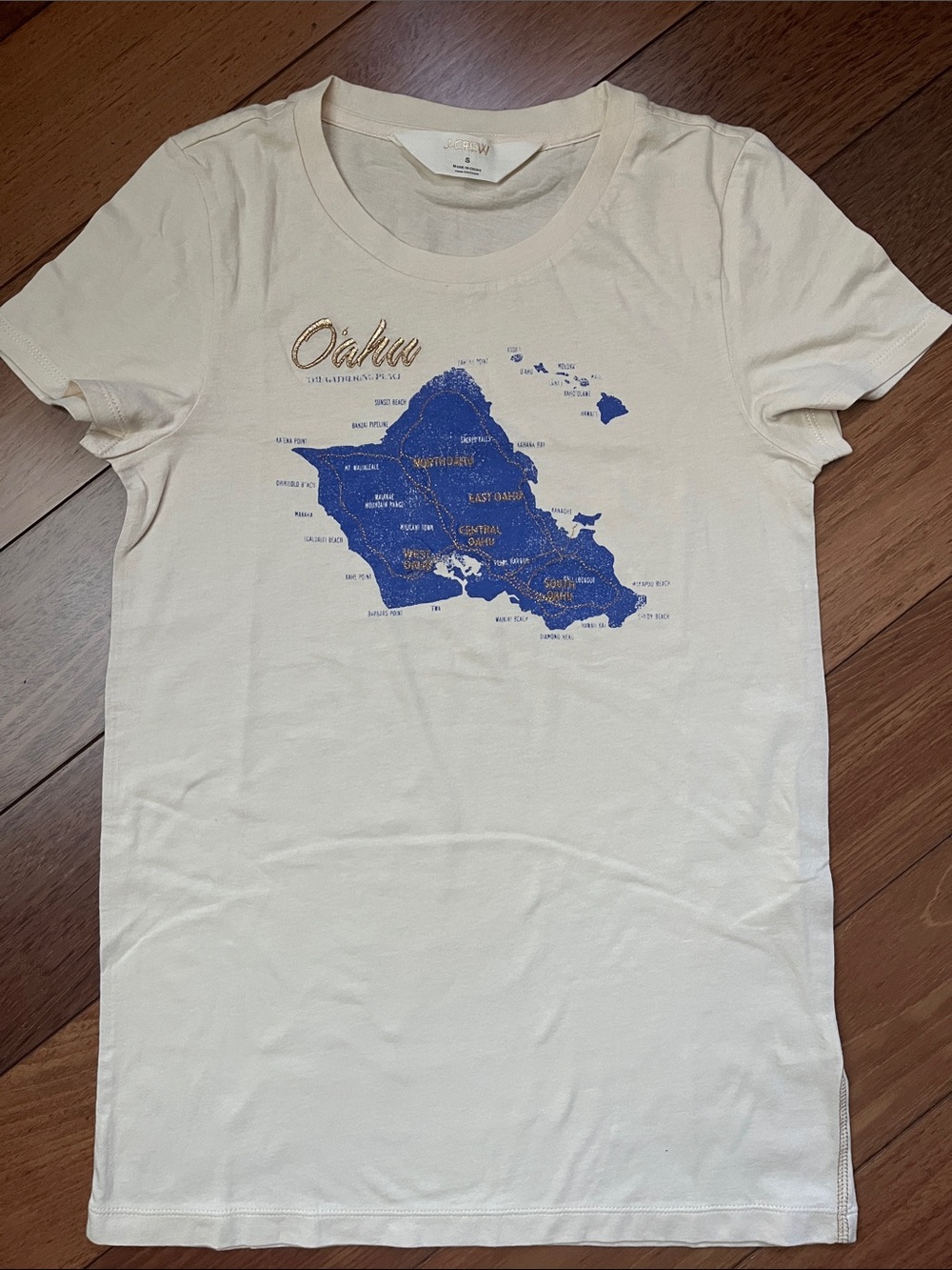 NWT Y2K J Crew Embroidered Graphic Tee